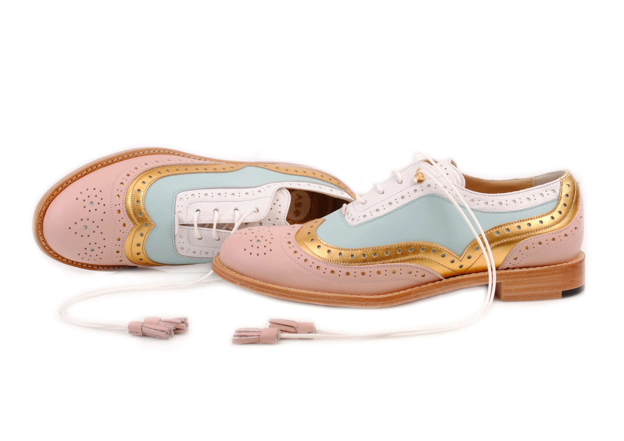 Beige brogues deals